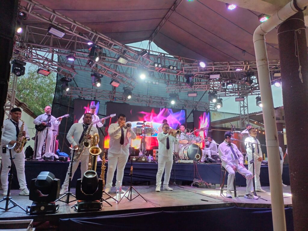 Los Wilmars Incontenibles durante show en vivo con iluminación profesional